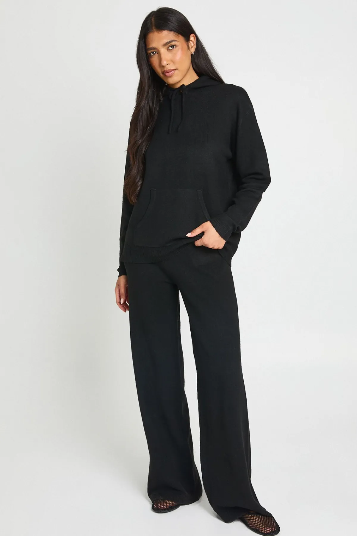 boohoo Ensemble Coordonné Tall Sweat À Casynthétiqueche En Maille Douce Et Pantalon Large<Femme Pulls Et Gilets|Toutes Les Mailles