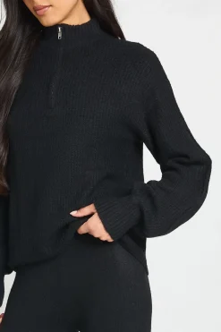 boohoo Ensemble Coordonné Tall Synthétiquell Surdimensionné Super Doux Col Zippé Et Pantalon Jambes Larges<Femme Pulls Et Gilets|Toutes Les Mailles