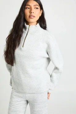Ensemble Coordonné Tall synthétiquell Surdimensionné Col Zippé Ultra Doux et Pantalon Large