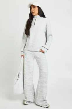 Ensemble Coordonné Tall synthétiquell Surdimensionné Col Zippé Ultra Doux et Pantalon Large