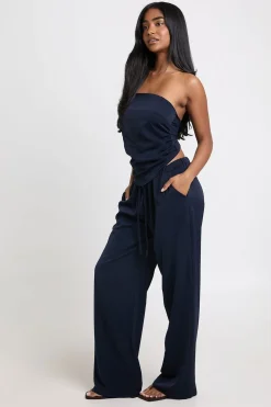 Ensemble Coordonné Top Foulard Et Pantalon Large