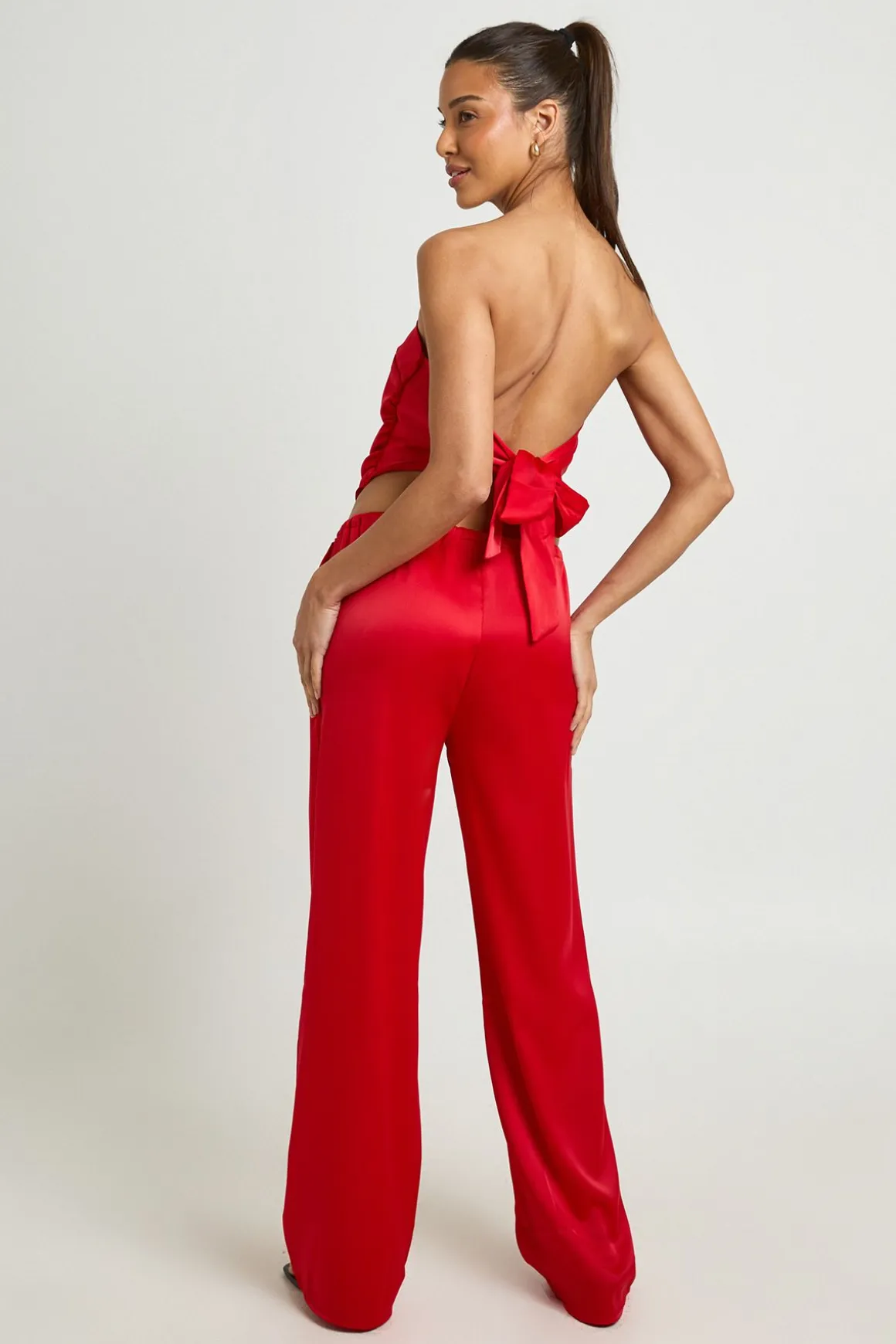 Ensemble Coordonné Top Foulard Et Pantalon Large