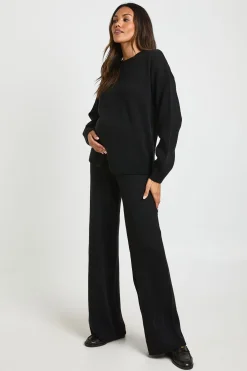 boohoo Ensemble Coordonné Tricoté Maternité Synthétiquell Doux et Pantalon Large<Femme Ensembles