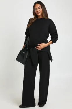 boohoo Ensemble Coordonné Tricoté Maternité Synthétiquell Doux et Pantalon Large<Femme Ensembles