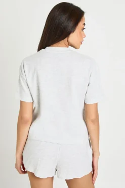 Ensemble Coordonné T-shirt Et Short Gaufré