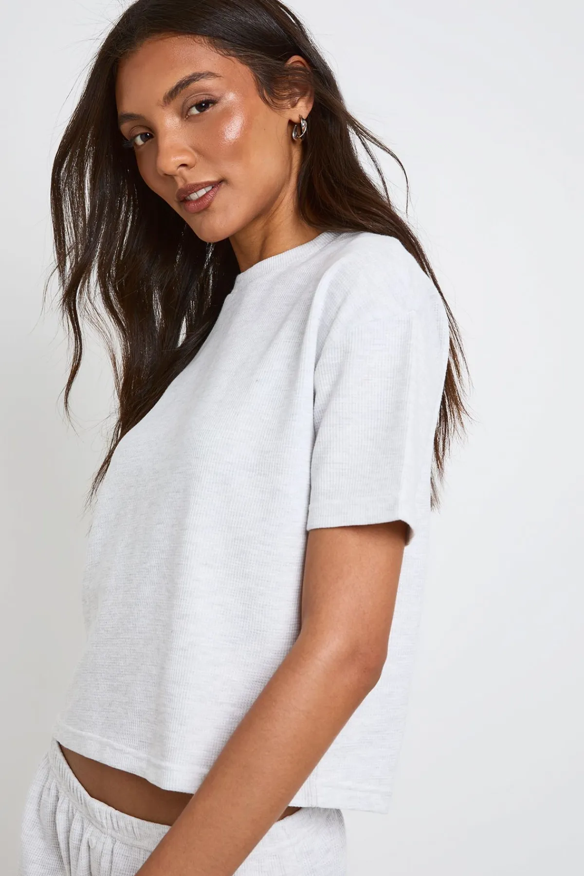 boohoo Ensemble Coordonné T-shirt Et Short Gaufré Tall<Femme Ensembles