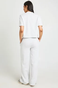 Ensemble Coordonné T-shirt Gaufré Et Pantalon Large Tall