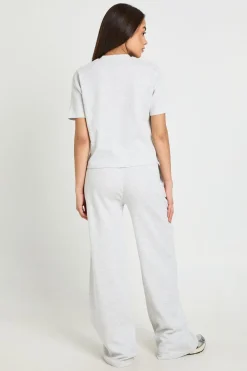 boohoo Ensemble Coordonné T-shirt Gaufré Et Pantalon Large<Femme Ensembles
