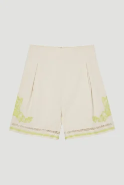 KarenMillen Ensemble Court Brodé De Perles En Mélange De Lin<Femme Tenues De Plage|Shorts
