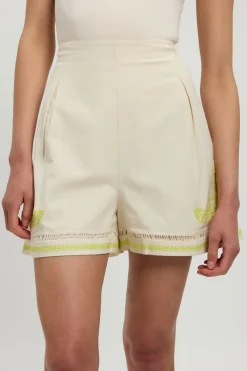 KarenMillen Ensemble Court Brodé De Perles En Mélange De Lin<Femme Tenues De Plage|Shorts