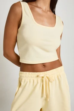 Ensemble Crop Top Encolure Dégagée Et Short Molleton