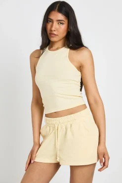 boohoo Ensemble Débardeur De Sport Et Short Molletonné Tall<Femme Survêtements|Survêtements