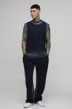 boohooMAN Ensemble Débardeur Et Jogger Oversize Tall Effet Lavage Spray Coutures<Homme Tout Afficher|Survêtements