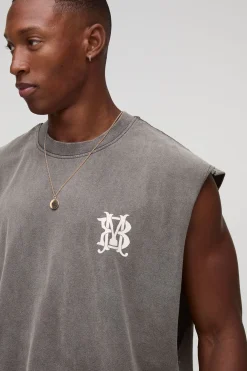 boohooMAN Ensemble débardeur et short homme surdimensionné boxy lavé<Homme Survêtements