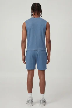 Ensemble Débardeur Gaufré Oversize À Épaules Tombantes Et Short Ample