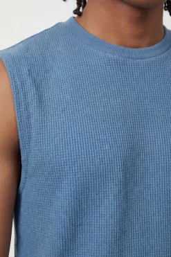 Ensemble Débardeur Gaufré Oversize À Épaules Tombantes Et Short Ample