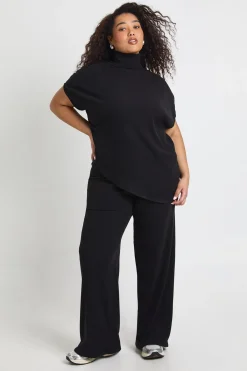 boohoo Ensemble De Détente Grande Taille Avec Haut Cape Asymétrique Fluide Et Pantalon<Femme Loungewear|Ensembles