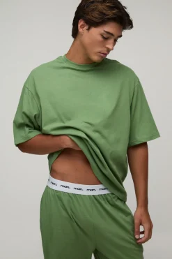 boohooMAN Ensemble De Détente Homme T-shirt Oversize Et Pantalon Droit<Homme Vêtements Confort