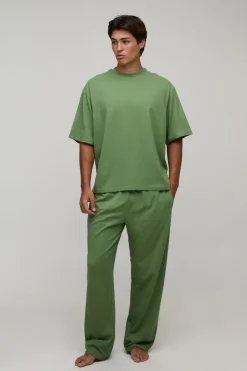 boohooMAN Ensemble De Détente Homme T-shirt Oversize Et Pantalon Droit<Homme Vêtements Confort