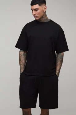 boohooMAN Ensemble De Détente T-shirt Et Short Coupe Regular Pour Homme Grand<Homme Tout Afficher|Tout Afficher