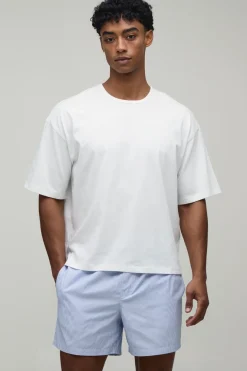 Ensemble De Détente T-shirt Oversize Ample & Short Rayé Ample