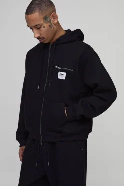Ensemble De Jogging Ample Style Charpentier À Fermeture Éclair Avec Jambes Tonneau