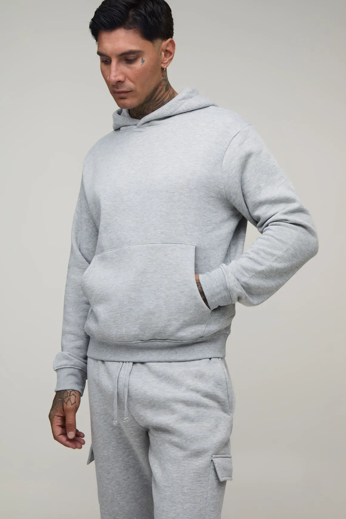 Ensemble De Jogging Cargo À Casynthétiqueche Oversize Pour Homme Grand