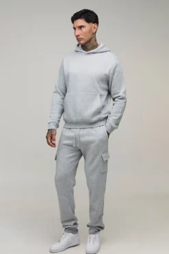Ensemble De Jogging Cargo À Casynthétiqueche Oversize Pour Homme Grand
