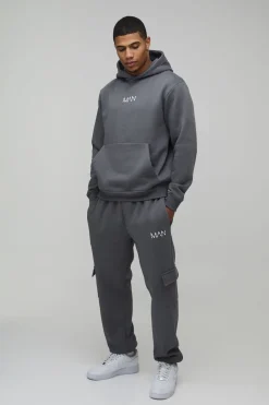 boohooMAN Ensemble De Jogging Cargo À Casynthétiqueche Coupe Regular Pour Homme<Homme Survêtements