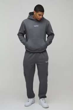 boohooMAN Ensemble De Jogging Cargo À Casynthétiqueche Coupe Regular Pour Homme<Homme Survêtements