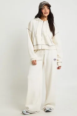 Ensemble De Jogging À Casynthétiqueche Boxy Zippé Athletics Club Avec Coutures Contrastées