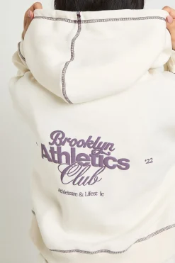 Ensemble De Jogging À Casynthétiqueche Boxy Zippé Athletics Club Avec Coutures Contrastées