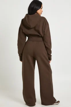 boohoo Ensemble De Jogging À Casynthétiqueche Avec Taille Cintrée Et Boutonnage Sur Le Devant<Femme Survêtements|Survêtements
