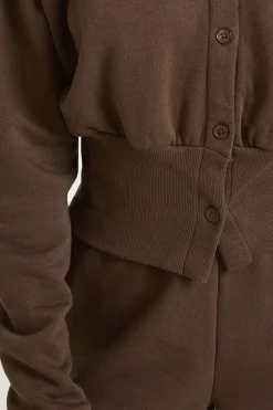 boohoo Ensemble De Jogging À Casynthétiqueche Avec Taille Cintrée Et Boutonnage Sur Le Devant<Femme Survêtements|Survêtements
