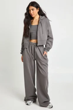 Ensemble de Jogging à Casynthétiqueche 3 Pièces avec Top Court à Ourlet Profond Tall