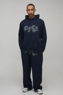 Ensemble De Jogging À Casynthétiqueche Oversize OFCL Effet Délavé Vieilli En Molleton Bouclette
