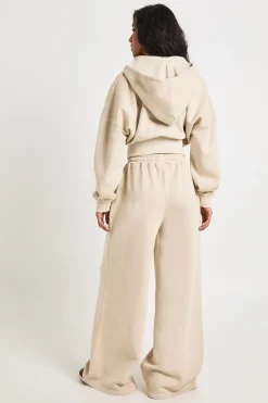 Ensemble De Jogging À Casynthétiqueche Double Zip Taille Cintrée Effet Délavé