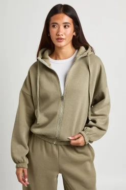 boohoo Ensemble De Jogging À Col Cheminée Casynthétiqueche Et Poignets Ajustables<Femme Survêtements|Survêtements