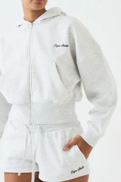 DSGN Studio Ensemble De Jogging Court Avec Sweat À Casynthétiqueche Court Boxy Et Fermeture Éclair<Femme Survêtements|Survêtements