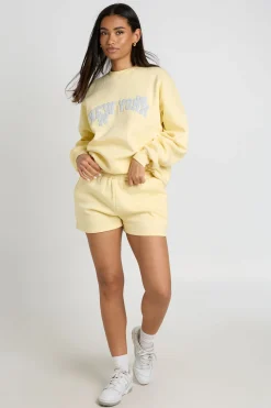 boohoo Ensemble De Jogging Court Sweat-shirt Col Rond Applique Nœud New York<Femme Survêtements|Survêtements