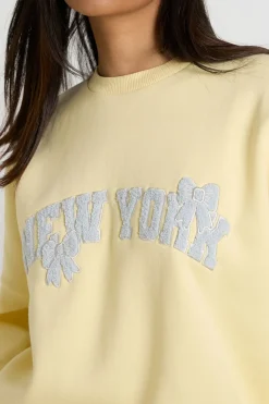boohoo Ensemble De Jogging Court Sweat-shirt Col Rond Applique Nœud New York<Femme Survêtements|Survêtements