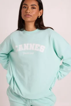 Ensemble De Jogging Court Sweat-shirt Imprimé Cannes