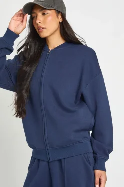 Ensemble De Jogging Grande Taille Avec Bomber Zippé Et Pantalon Droit
