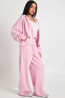 Ensemble De Jogging Jambe Droite À Ourlet Usé Effet Délavé