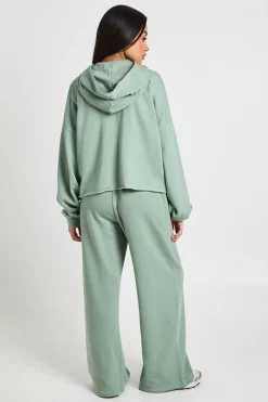 Ensemble De Jogging Jambe Droite À Finition Délavée Et Ourlets Usés