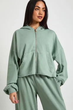 Ensemble De Jogging Jambe Droite À Finition Délavée Et Ourlets Usés