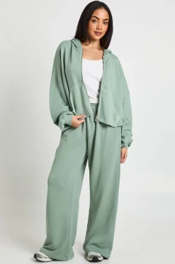 Ensemble De Jogging Jambe Droite À Finition Délavée Et Ourlets Usés