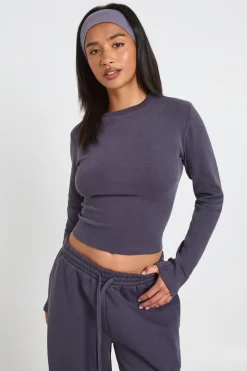 Ensemble De Jogging Petite Avec Haut Col Rond Manches Longues Et Pantalon Droit