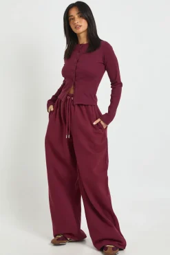 Ensemble de Jogging Petite Côtelé à Boutons Manches Longues