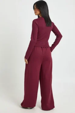 Ensemble de Jogging Petite Côtelé à Boutons Manches Longues
